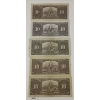 Image 2 : LOT OF 5 - CDN 1937 $10 BANKNOTES