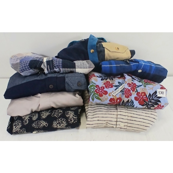 LOT OF 8 - MEN'S PENFIELD, WESC & CLASSIFIED LONG SLEEVE BUTTON-UPS 