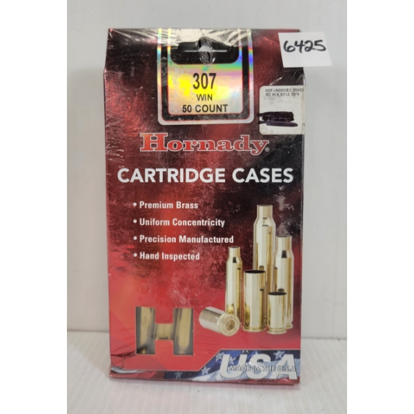 BRASS: 50X HORNADY .307 WIN - UNPRIMED - SEALED