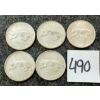 Image 1 : LOT OF 5 - 1967 CDN 25 CENT SILVER COINS