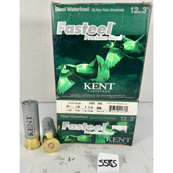 AMMO: 50X KENT 12 GA 3 IN - #BB STEEL