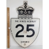 Image 1 : THE KING'S HIGHWAY 25 ONTARIO ROAD SIGN