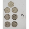 Image 1 : LOT OF 8 - CDN 25 CENT SILVER PCS - INCL 1948 & 1950