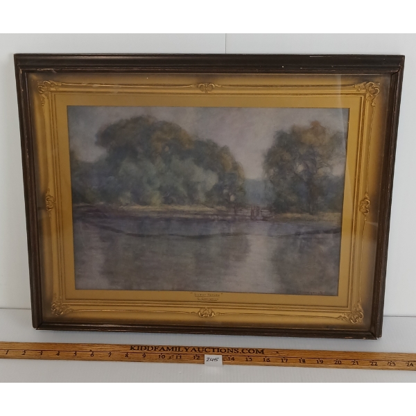 "SILENT NATURE" BY GEORGE CHAVIGNAUD - FRAMED WATERCOLOUR 