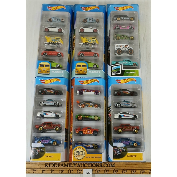 LOT OF 6 - HOTWHEELS - CAR MEET, SPEED BLUR & VOLKSWAGEN, ETC