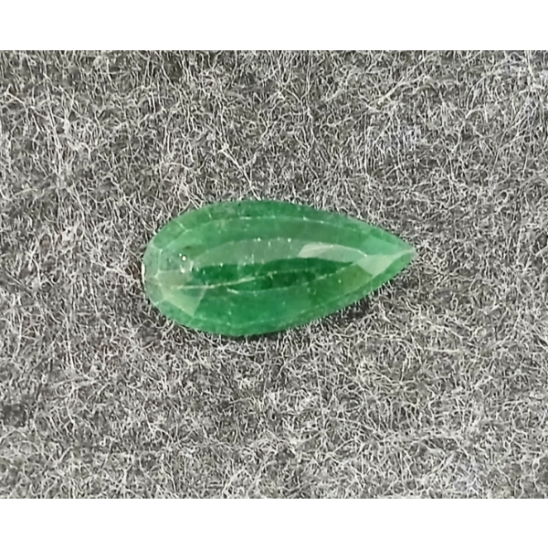 PEAR CUT LOOSE NATURAL ZAMBIAN EMERALD ($10,665.00 APPRAISAL)