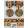 Image 1 : LOT OF 2 - WWI U.S. VICTORY MEDALS