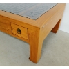 Image 11 : ASIAN MOTIF COFFEE TABLE - LATTRICE PATTERN - PINE