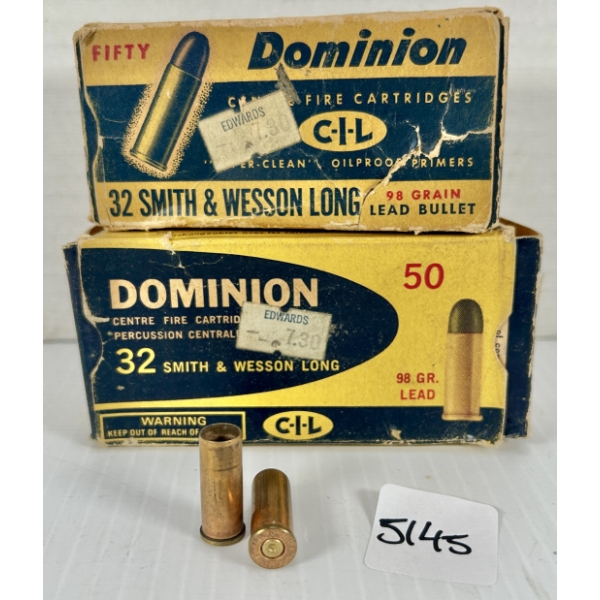 BRASS: APPROX 90X CIL .32 S&W LONG 