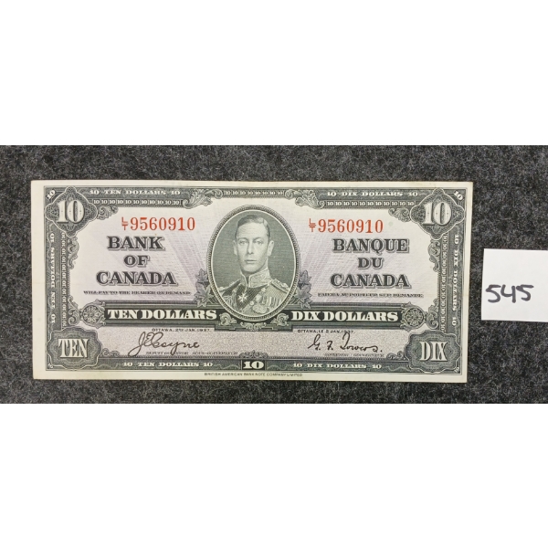 1937 CDN $10 BANKNOTE