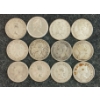 Image 2 : LOT OF 12 - 1909-1968 CDN 25 CENT COINS 