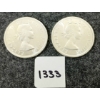 Image 2 : LOT OF 2 - 1963 CDN SILVER DOLLARS - VOYAGEUR 