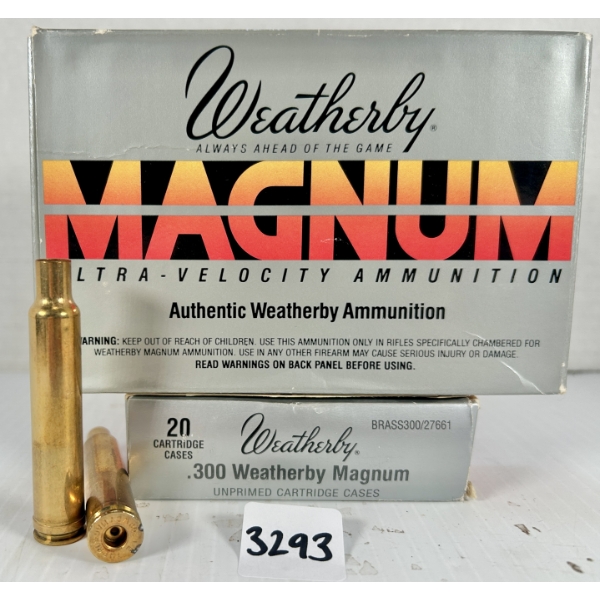 BRASS: 40X WEATHERBY .300 WBY MAG - AS NEW
