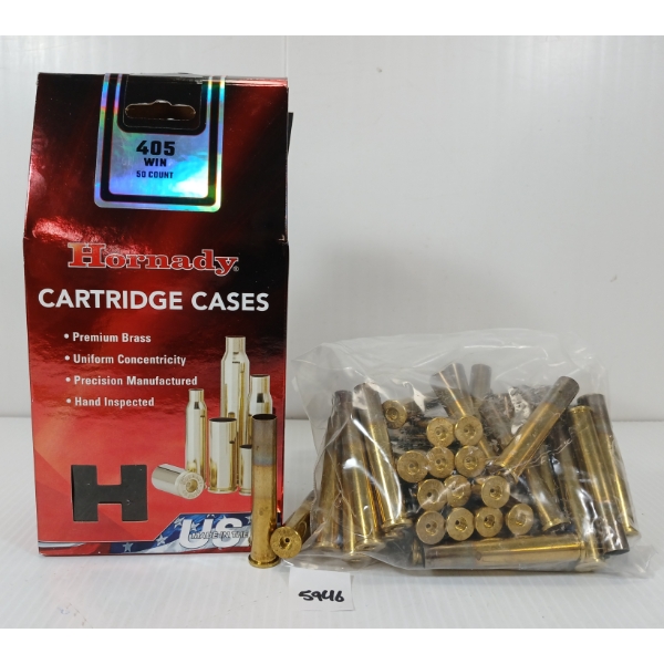 BRASS: 50X HORNADY .405 WIN - UNPRIMED