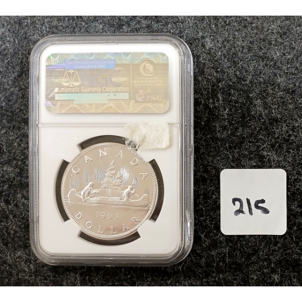 1963 CDN DOLLAR - VOYAGEUR - NGC GRADED