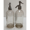 Image 4 : LOT OF 2 - PARKER BRO & CAPRONI BROS - CLEAR ACID-ETCHED - SELTZER BOTTLES