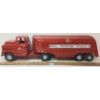 Image 2 : BUDDY-L PRESSED STEEL CUSTOM RED INDIAN TRUCK AND TRAILER