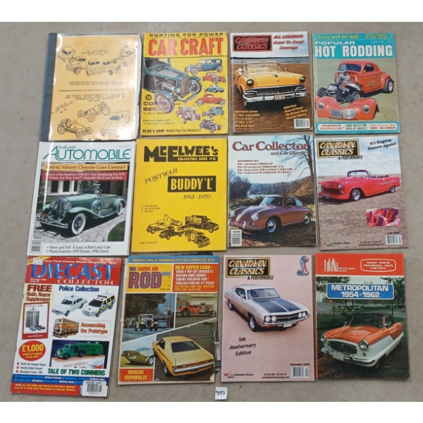 LOT OF 12 - MISC MAGAZINES - INCL CANADIAN CLASSICS & CAR CRAFT, ETC