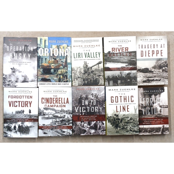 LOT OF 10 - CDN MILITARIA PUBLICATIONS - INCL "THE CINDERELLA CAMPAIGN," ETC