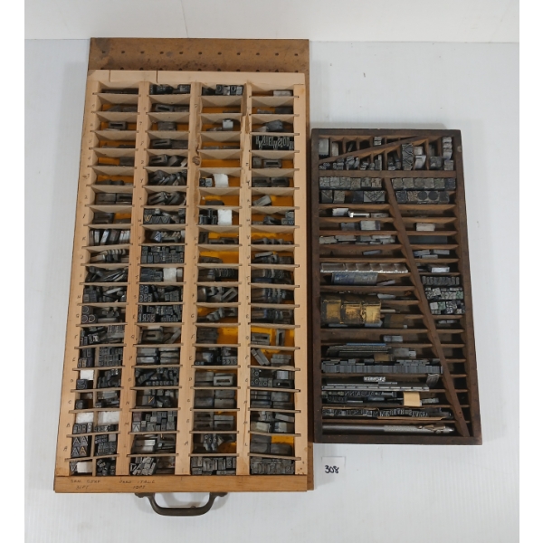 QTY OF SAN SERF & CARD ITALIC TYPESETTING BLOCKS, ETC.