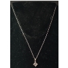 Image 2 : STERLING & CZ NECKLACE - PRINCESS CUT