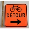 Image 1 : BICYCLE DETOUR - ROAD SIGN
