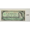 Image 1 : 1967 CDN $1 BANKNOTE - CUT OUT OF REGISTER