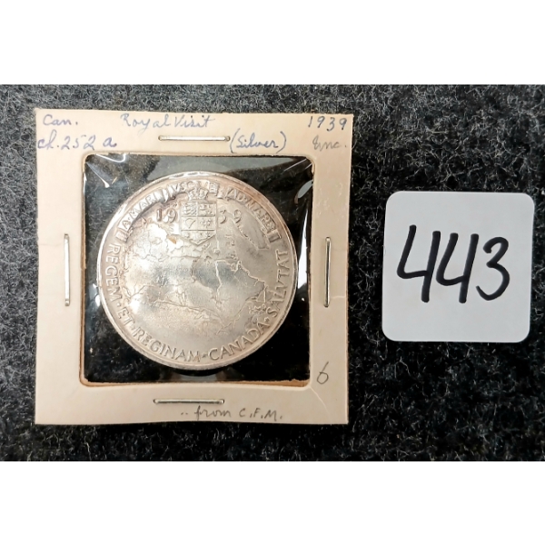 1939 CDN ROYAL VISIT SILVER COIN