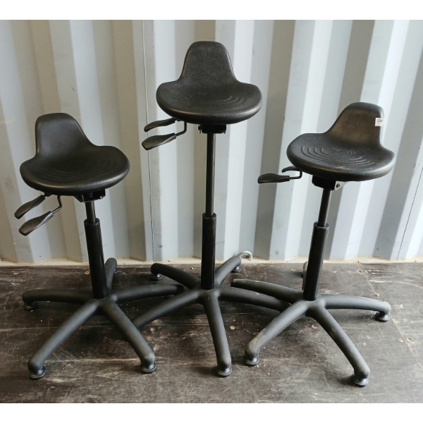 LOT OF 3 - ADJUSTABLE SWIVEL CHAIRS