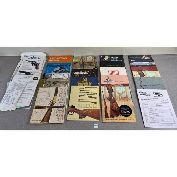 LOT OF APPROX 25 - VINTAGE GUN PARTS AND ACCESSORY CATALOGUES  