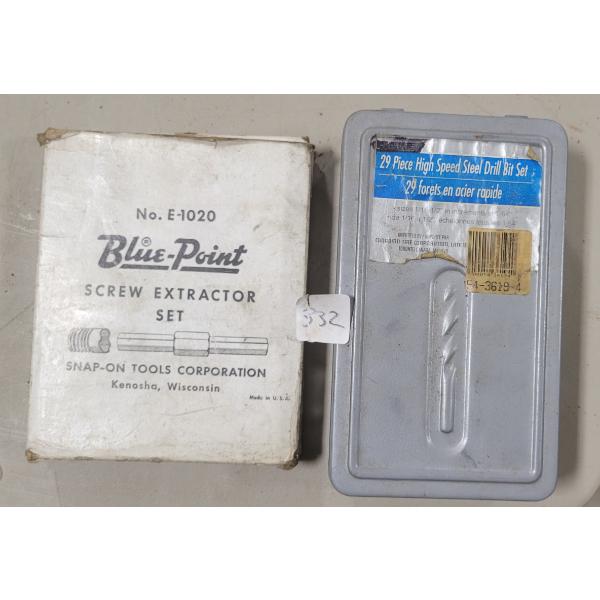 LOT OF 2 - BLUEPOINT SCREW EXTRACTOR SET & MASTERCRAFT DRILL BIT SET