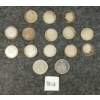 Image 2 : LOT OF 15 - CDN 25 & 50 CENT PCS - INCL SILVER
