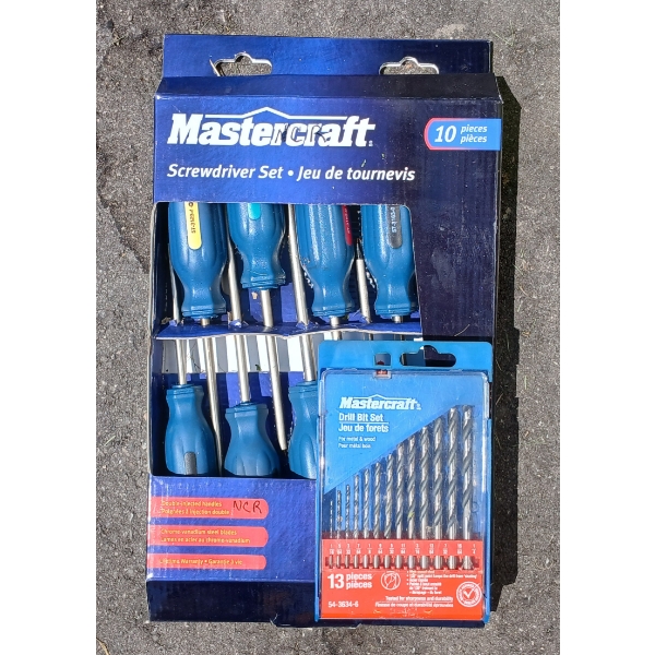 LOT OF 2 - MASTERCRAFT DRILL BITS & SCREWDRIVERS