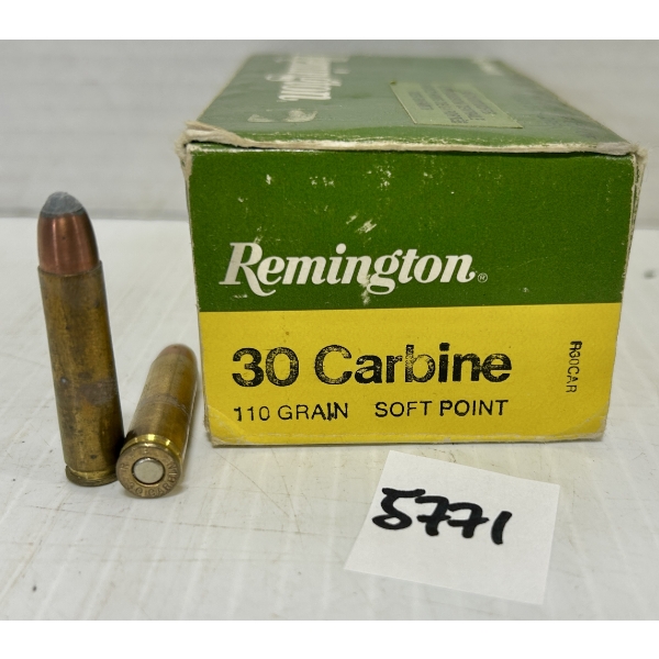 AMMO: 35X REMINGTON .30 CARBINE 110GR. SP