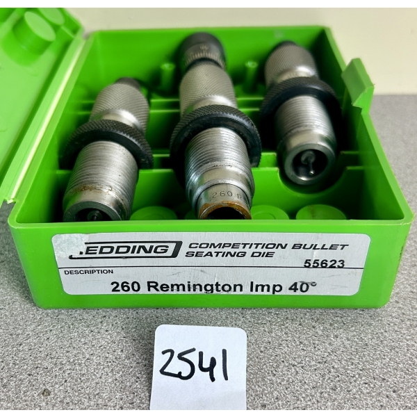 REDDING .260 REM IMP 40 DEGREE RELOADING DIE SET 