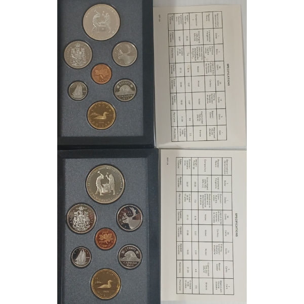 LOT OF 2 - 1988 RCM PROOF SETS
