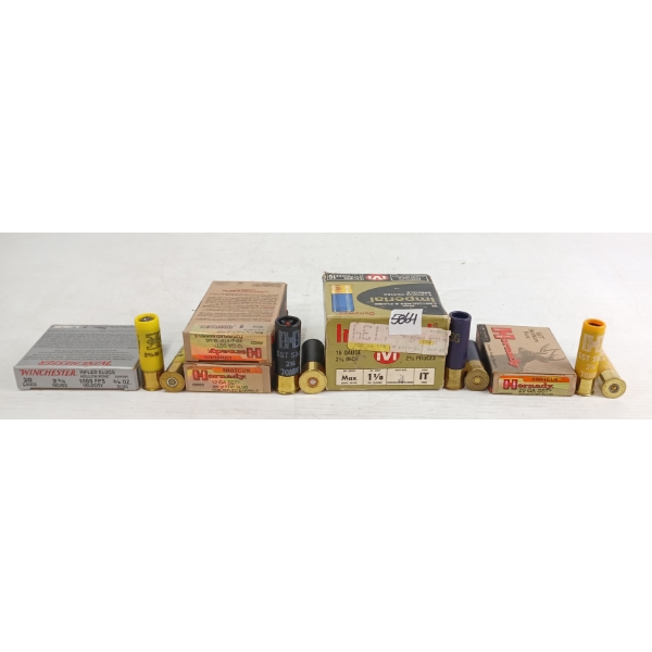 AMMO: 49X MIXED 12, 16 & 20GA - 2-1/2 & 2-3/4IN - #4 & SLUG SHOT