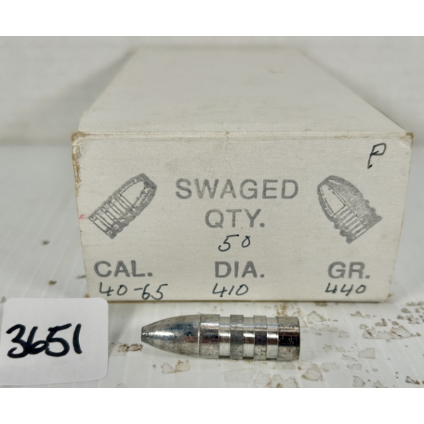 BULLETS: 46X .410 CAL - 440 GR FOR .40-65 WIN