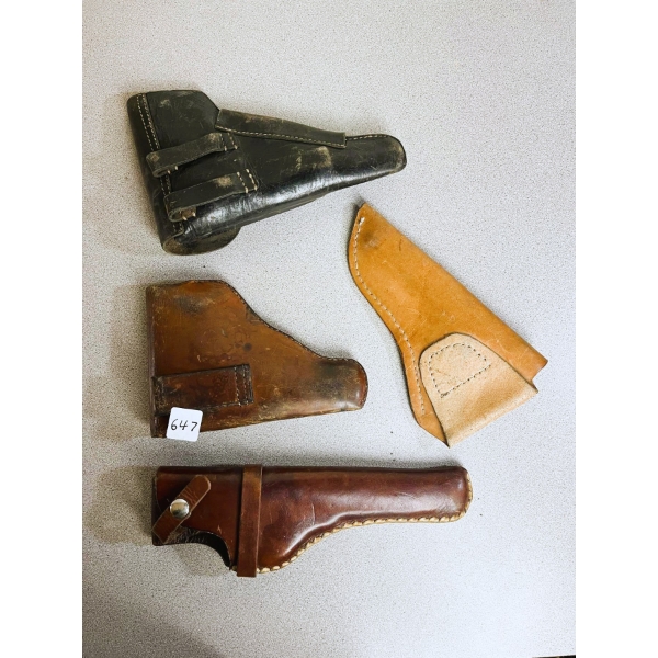 LOT OF 4 - LEATHER HOLSTERS