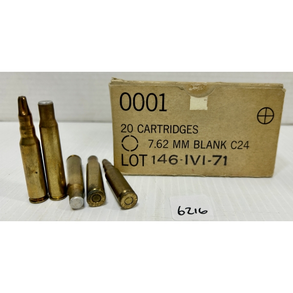 AMMO: 20X .308 BLANKS & 3X .30-06 SPRG FLARES