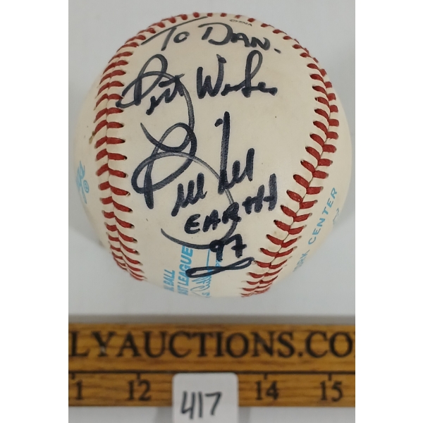 1997 BILL "SPACEMAN" LEE AUTOGRAPHED RAWLINGS BASEBALL