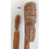 Image 2 : LOT OF 2 - CARVED WALKING STICKS