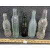 Image 1 : LOT OF 5 - MISC EMBOSSED BOTTLES - INCL ONTARIO SODA WATER & JALLAND & CO., ETC.