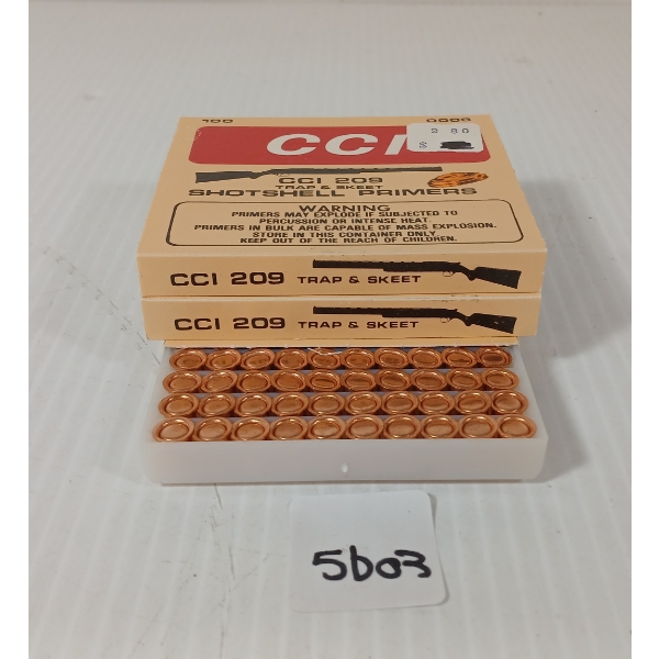 PRIMERS: APPROX 300X CCI NO. 209 TRAP / SKEET SHOTSHELL PRIMERS