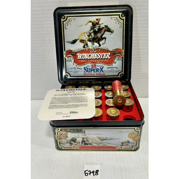 AMMO: 25X WINCHESTER 12 GA 2 3/4 IN - NO6 - COLLECTIBLE TIN
