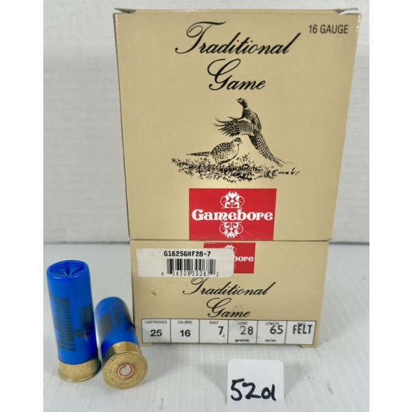 AMMO: 50X GAMEBORE 16 GA 2-1/2IN NO7 