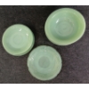 Image 2 : LOT OF 10 - JADEITE FIRE KING GLASSWARE - INCL BOWLS & SAUCERS