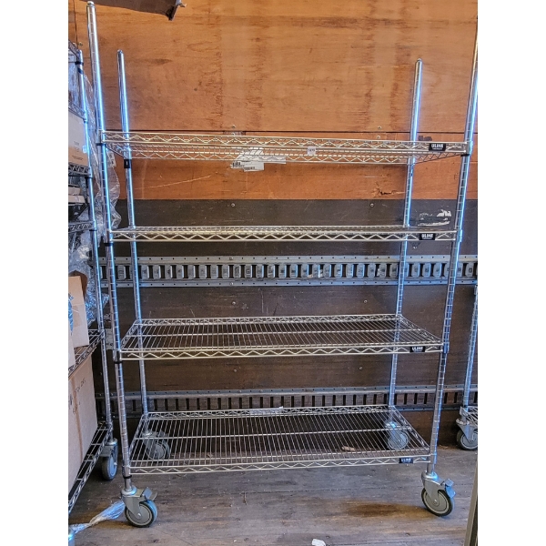 LOT OF 2 - UNLINE STAINLESS STEEL WIRE RACKING