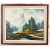 Image 1 : RIVER LANDSCAPE BY DE. P (?) - FRAMED OIL ON CANVAS