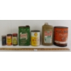Image 1 : LOT OF 7 - MOTO-MASTER, SHELL, CASTROL & BP OIL CANS, RUBBER REPAIR KIT & SAFETY FLARE
